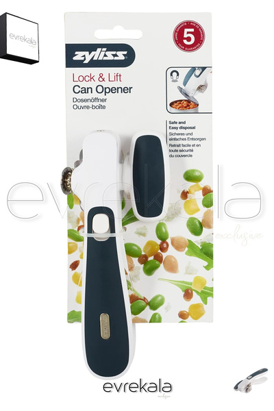 ZYLISS Deschizător de conserve Evrekala Lock & Lift din oțel - Autorizat Evre...