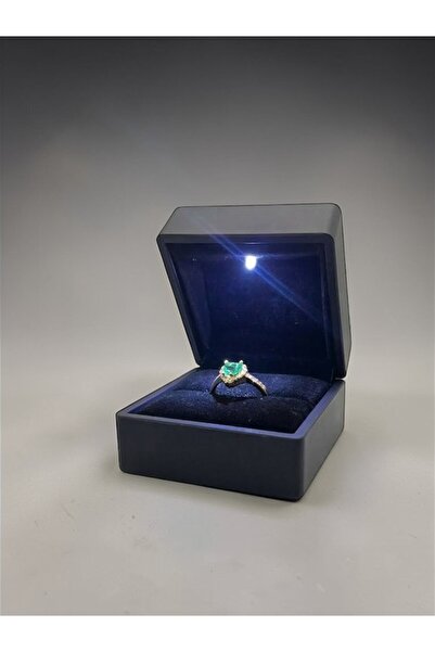 deryora Gold Plated Heart Stone Cut Green Zircon Stone Adjustable Sparkling R...