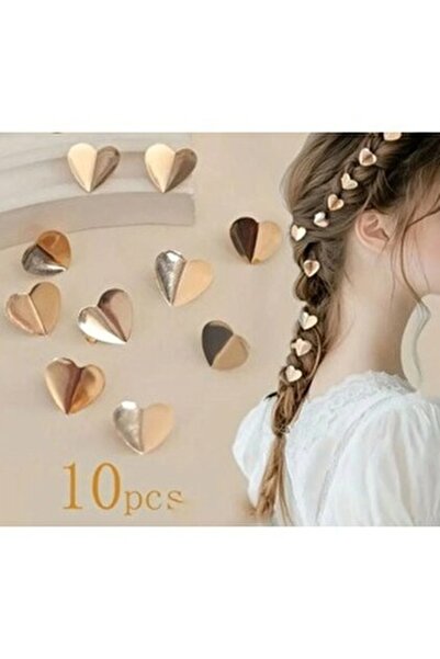 Efna Store Heart Model 10-Piece Hair Earrings, Charm, Knitted Ornament