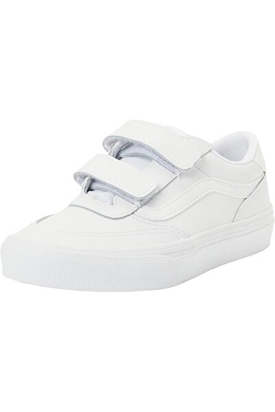 Vans BROOKLYN LS V ALB piele PANTOFI SPORT PENTRU COPII VN000EKGWWW1