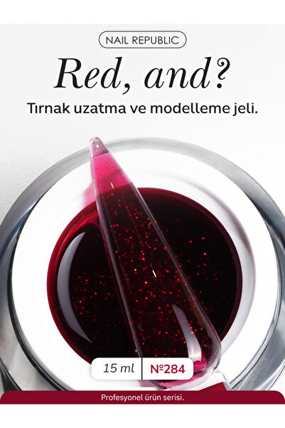 Nail Republic Kalıcı Oje RED AND? 284 (15ml) - Tırnak Uzatma ve Modelleme Jel...