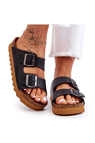 Big Star Shoes Papuci clasici pentru femei cu stea mare LL274477 Negru 38