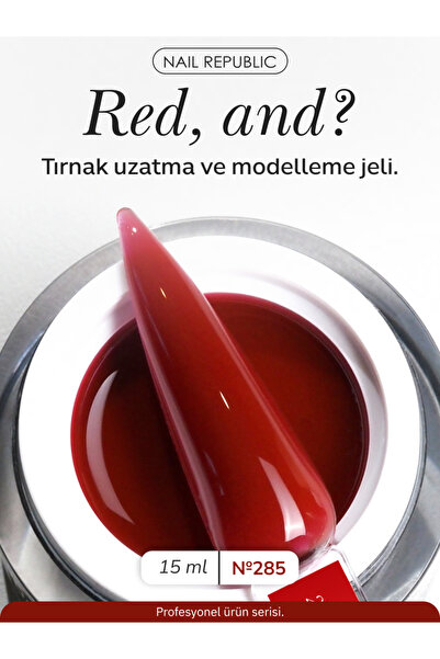 Nail Republic Kalıcı Oje RED AND? 285 (15ml) - Tırnak Uzatma ve Modelleme Jel...