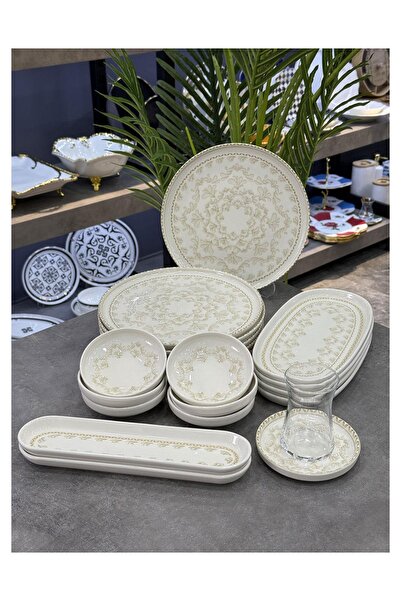 Doğudeko Serena 30 Parça Porselen 6 Kişilik Kahvaltı Takımı