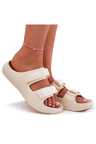 Big Star Shoes Papuci de damă din spumă cu velcro Big Star RR274A529 bej 41