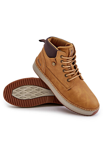 Big Star Shoes Men's Lace-Up Boots Big Star OO174561 Hi-Poly System Camel 42