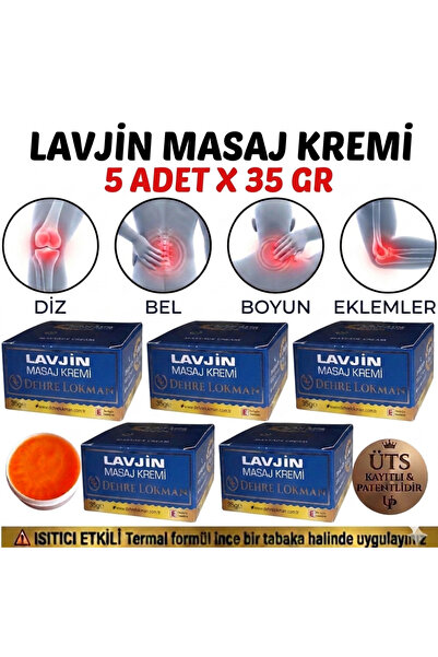 Dehre Lokman Lavjin Trout Oil Cream 35 Gr X 5 Pcs - for Knee, Waist, Neck Mus...
