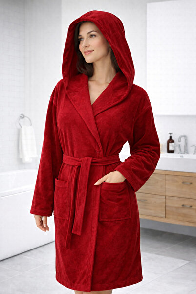 EMİLLİE 100% Cotton Bukle Export Surplus Unisex Straight Bathrobe - High Qual...