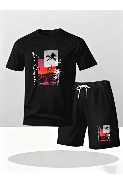 LAVİTTA Hello Shorts T-Shirt - Shorts and Top Tracksuit Set Printed Oversized...