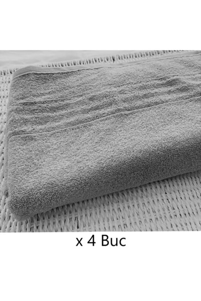 Studio Casa Set of 4 towels 100% Cotton, Shadow Grey 50 X 90,