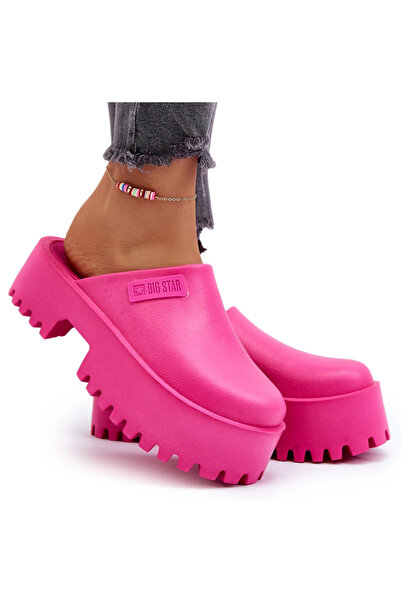 Big Star Shoes Sandale damă cu talpă groasă Big Star NN274019 Fuchsia 37