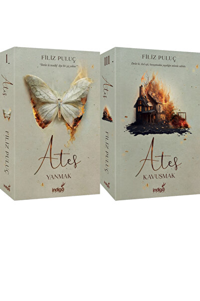 İndigo Kitap Ateş 1 Yanmak Karton Kapak ve Ateş 3 Kavuşmak Karton Kapak (Fili...