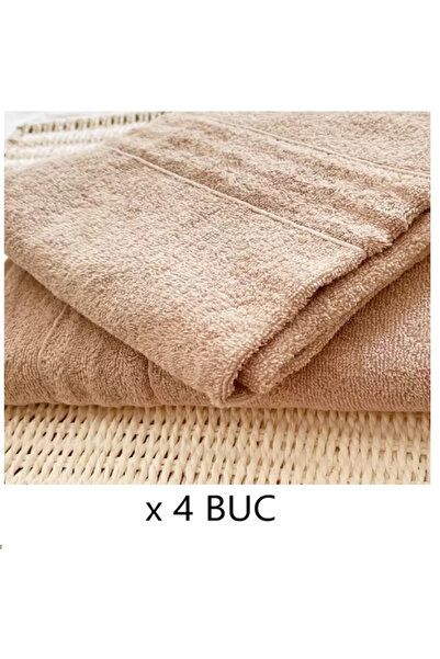 Studio Casa Set of 4 Studio Casa towels, 100% Cotton, Shadow Beige 70 X 140