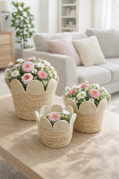 ADA Ahşap oyma ve çerçevecilik Hasır Saklı 3lü Set
