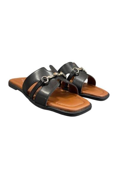 Pierre Cardin Straight Buckle Detail Anatomical Slipper