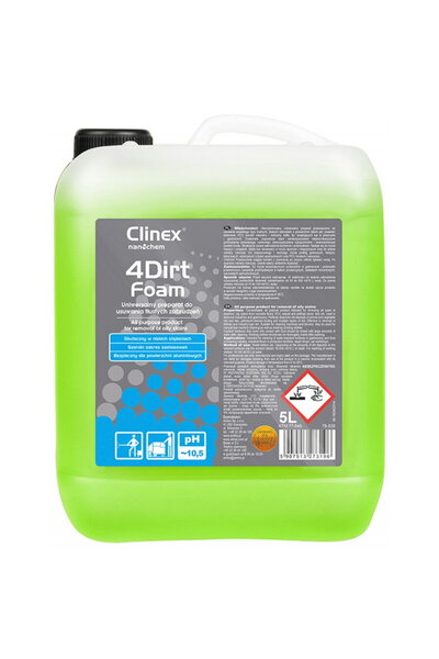 Clinex Spumă degresantă pentru suprafețe greu de uns, 4 Dirt Foam, 5 litri