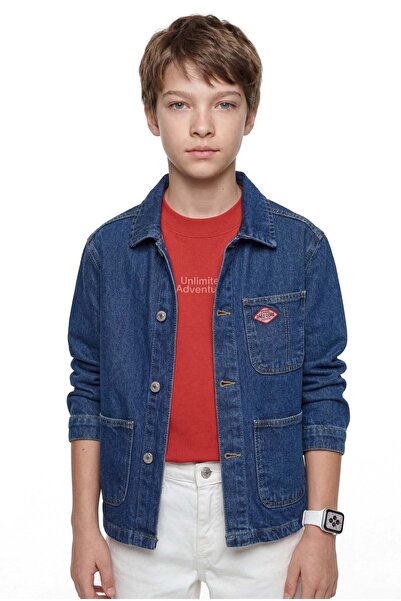 PAULMARK Boy's Classic Shirt Collar Denim Jacket