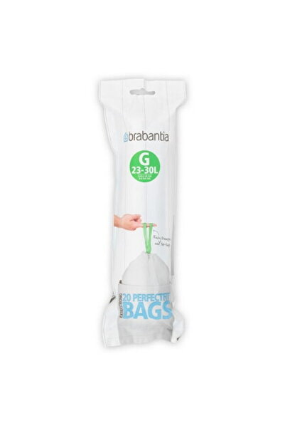 Brabantia PerfectFit Bin Liner Type G 25-30 L, 20 Bags
