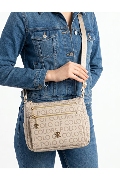 Çanta Trend Polo of Colors Women's Monogram Crossbody Bag (25X21)