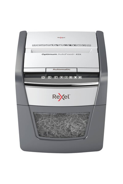 Rexel Оптимиум 45X 45 coli P4 кръстосано нарязан 20L Черен
