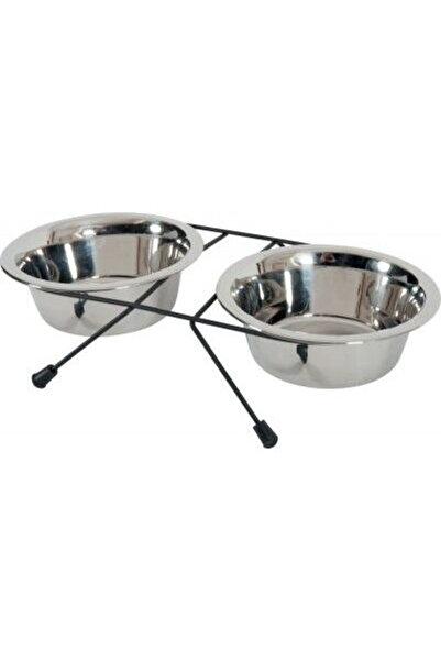 Zolux Set de 2 boluri din inox 700 ml + suport metalic