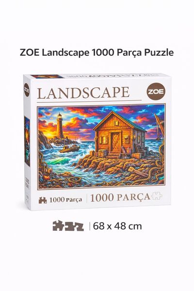 Zoe Deniz Feneri Sahil Manzarası 1000 Parça Puzzle 68x48 cm