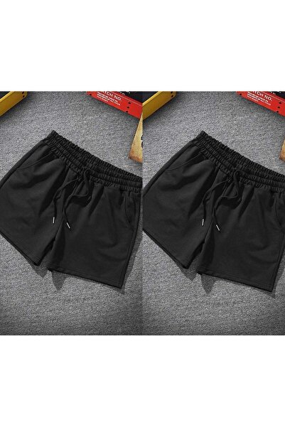 TORUK MAKTO Σετ 2 τεμαχίων Unisex Σορτς από χτενισμένο βαμβάκι σε κανονική, ά...