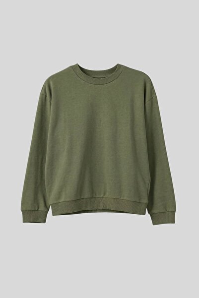 Haki Unisex Bebek Ve Çocuk Sweatshirt - 1-8 Yaş Arası