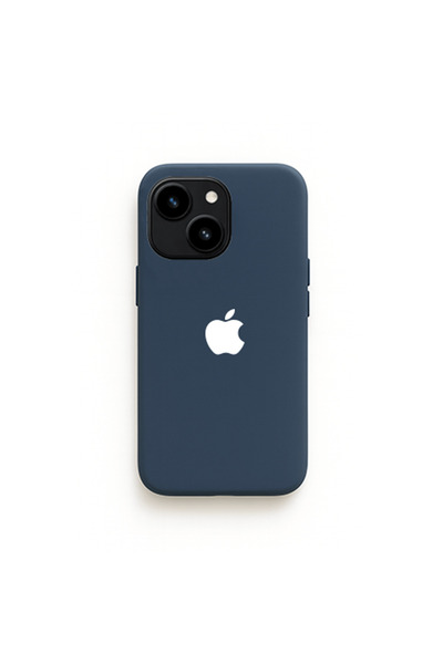 DEMİNA iPhone 14 Plus / 15 Plus Uyumlu Logolu İçi Kadife Lansman Kılıf