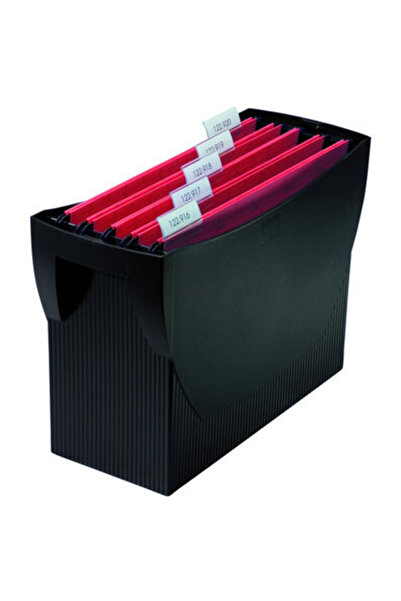 HAN Suport din plastic pentru 20 de dosare suspendate, tip leagăn - negru