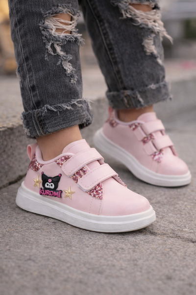 STOCON Pantofi sport cu velcro pentru fete Hologram cu model Phylon ușor Talp...