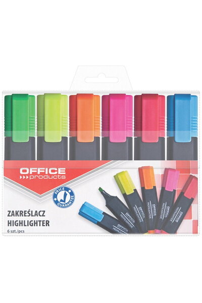 OFFICE products Evidențiator vârf lat 1-3 mm, - 6 culori/set