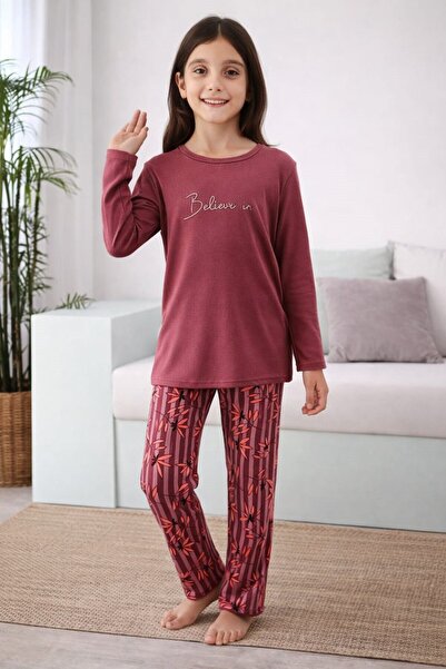 Pemilo Set pijamale pentru fete 15582 cu mânecă lungă 100% bumbac