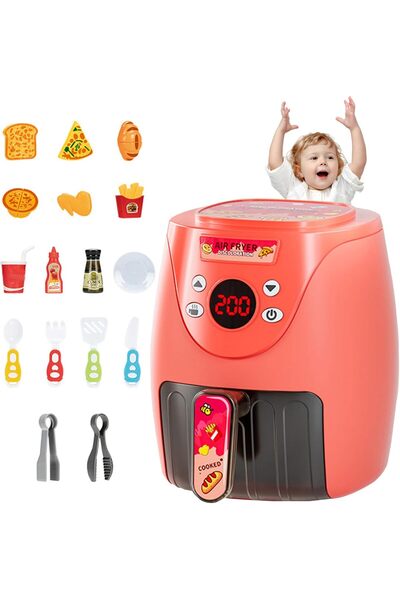 Arabest لعبة مقلاة هوائية مع 15 قطعة من الملحقات، لعبة صنع البسكويت، مع موسيق...