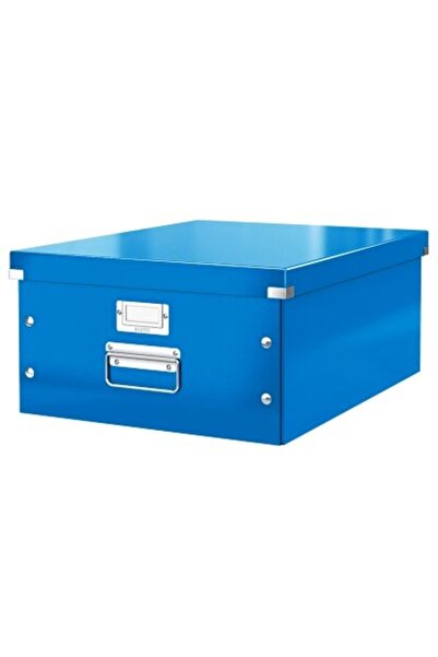 Leitz WOW Click & Store Storage Box, Laminated Cardboard, Large, Blue