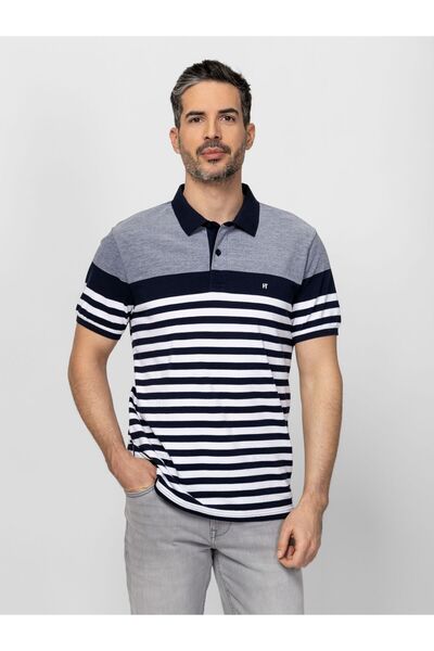Heavy Tools Men's polo shirt, DORSO NAVY M