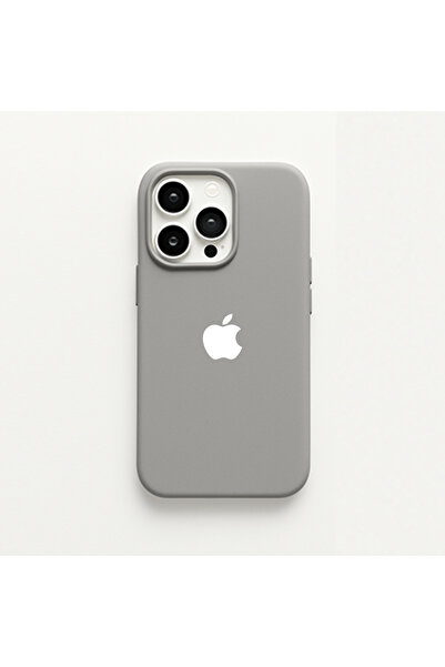 LivaLime iPhone 13 Pro Max Uyumlu Beyaz Logo Baskılı İçi kadife Lansman