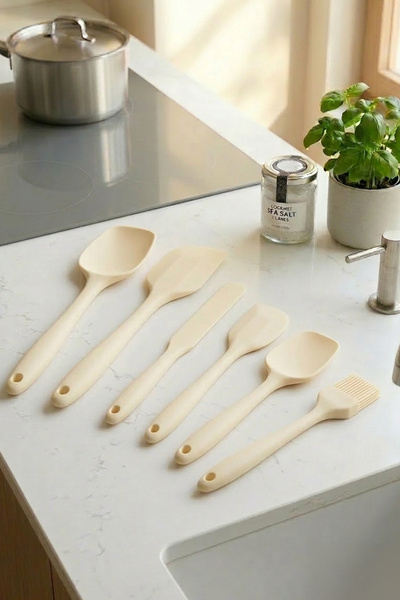 Ela&Elis Arvenza Silicone Kitchenware Set 6 Pieces Heat Resistant Spatula Spo...