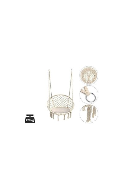 ELITECOMMERCEMARKET Macrame Hanging Armchair
