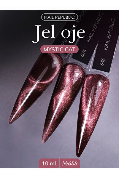 Nail Republic Kalıcı Oje Mystic Cat 688 (10 ml) – Bordo Manyetik Kedi Gözü Na...