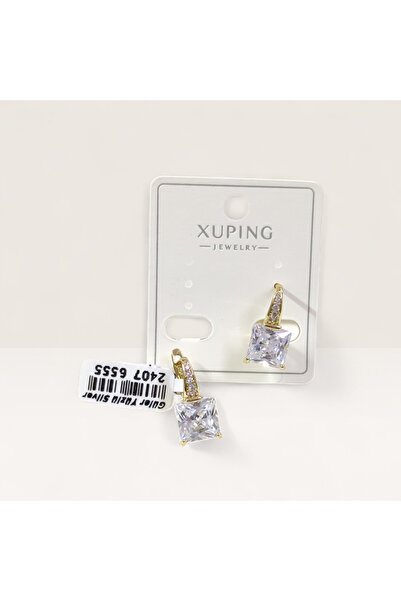 Güler Yüzlü Silver XUPING 10 ملم حجر باجيت حلق ذهبي