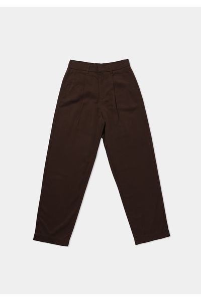 Colin's Pantaloni maro pentru femei, cu croială normală, talie înaltă și pici...