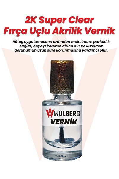 Wulberg Fırçalı Vernik - Küçük Şişe Oto Boya Rötuş Boyası İçin