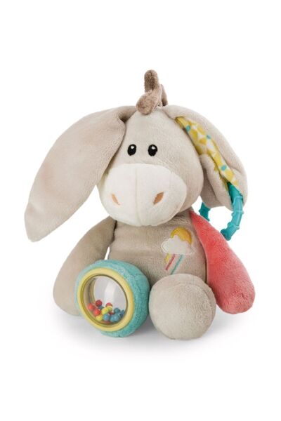 NİCİ Jucărie Premium Măgărușul Muli, cu funcții tactile și sonore, 28 cm