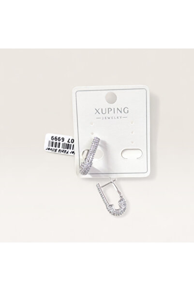 Güler Yüzlü Silver Xuping 2 cm Fi̇rkete Halka Küpe Beyaz