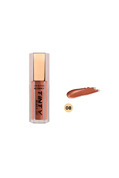 Tinty Tinti Lip Gloss with a non-sticky, ultra-shiny formula, shade 08