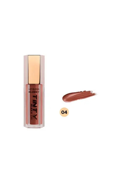 Tinty Tinti Lip Gloss with a non-sticky, ultra-shine formula, shade 04