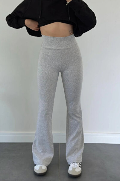 Sorridi Gray Yüksel Bel Flared Comfortlüx Tights