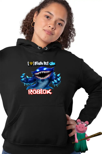 OEM Women's Hoodie Roblox Fish it Huggy Wuggy Sea Monster Fisherman