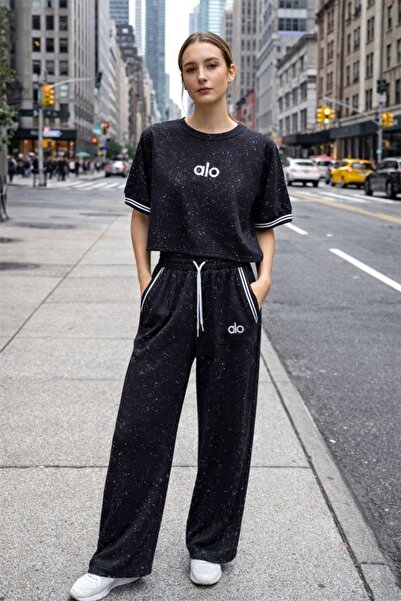 FashionForYou Γυναικείο Σετ ALOra, με κοντό τοπ και Φαρδιά μπατζάκια παντελόν...